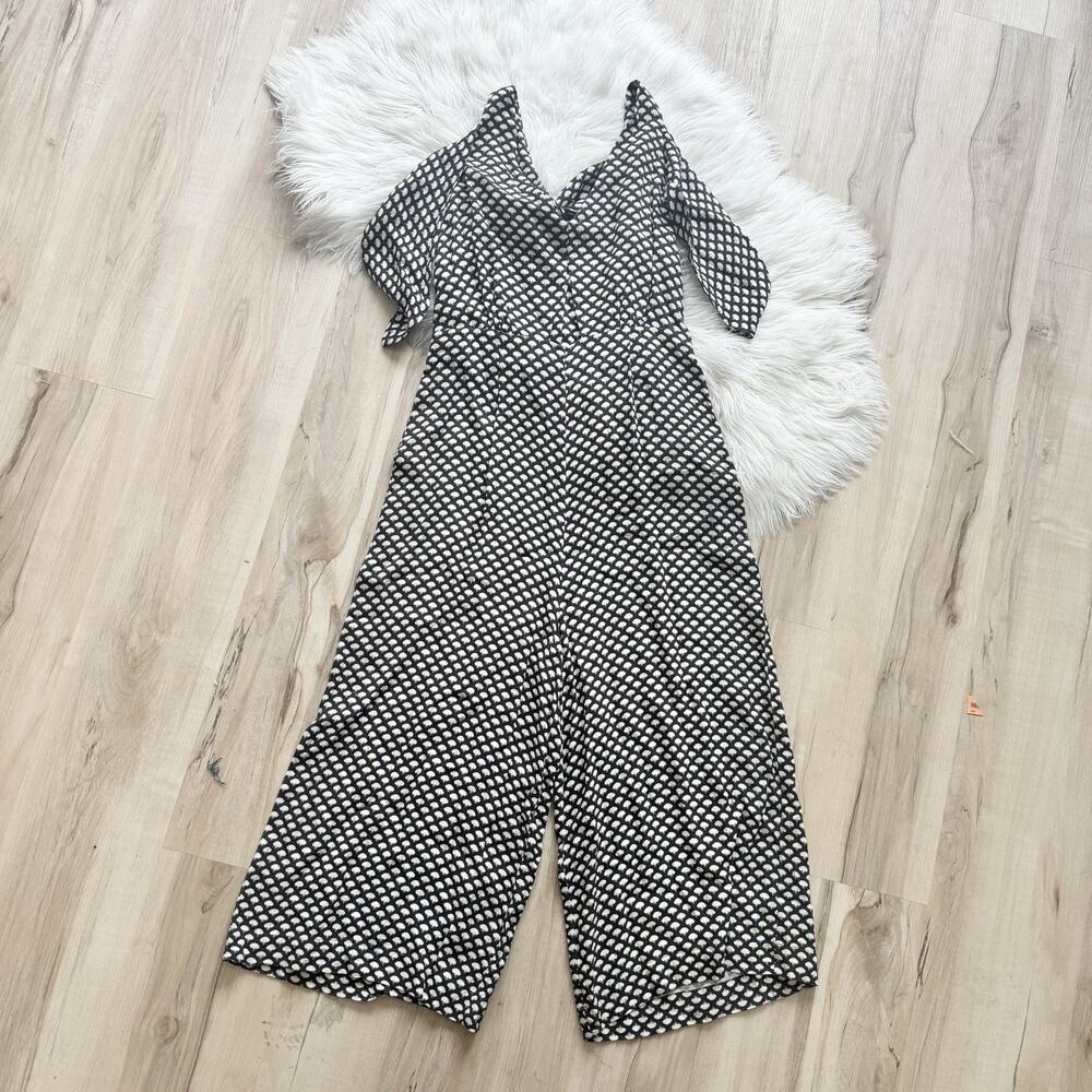 Farm Rio Shell Printed Wide Leg Jumpsuit Small bohemian 14-73